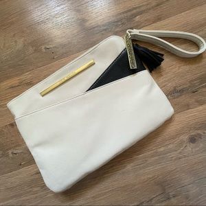 ✨Steve Madden Black and Cream Handbag